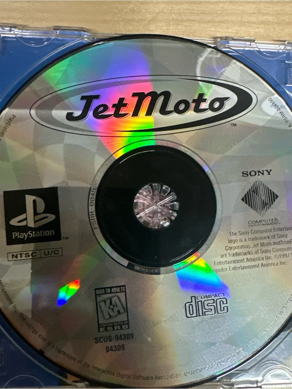 Sony Jet Moto PlayStation Cover Art - Yellow & Blue